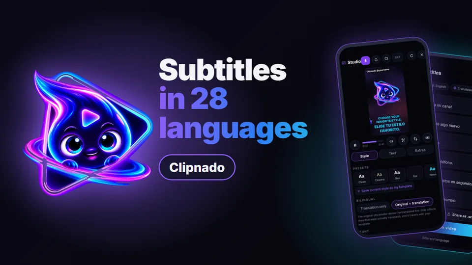 Thumbnail: Subtitles in 28 languages